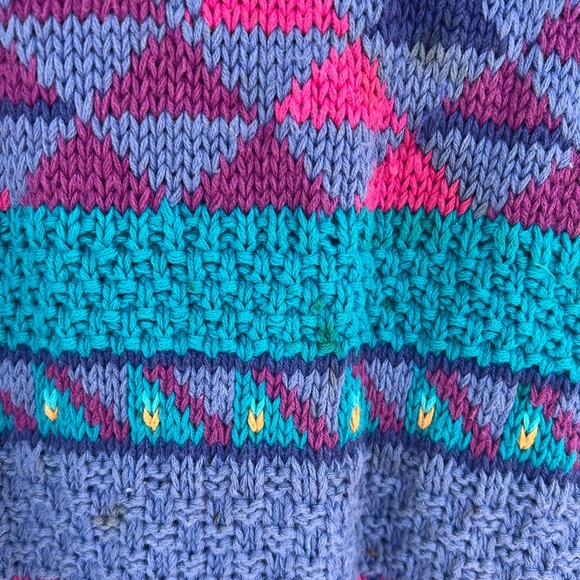 Vintage LL Bean Knit Geometric Jacquard Sweater - Picture 4 of 7